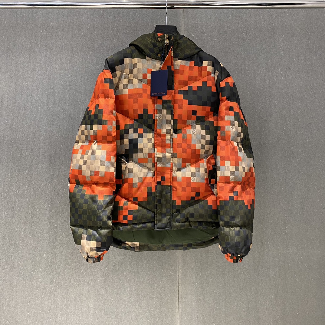 LV Printed Puffer Jacket 1AFXPI